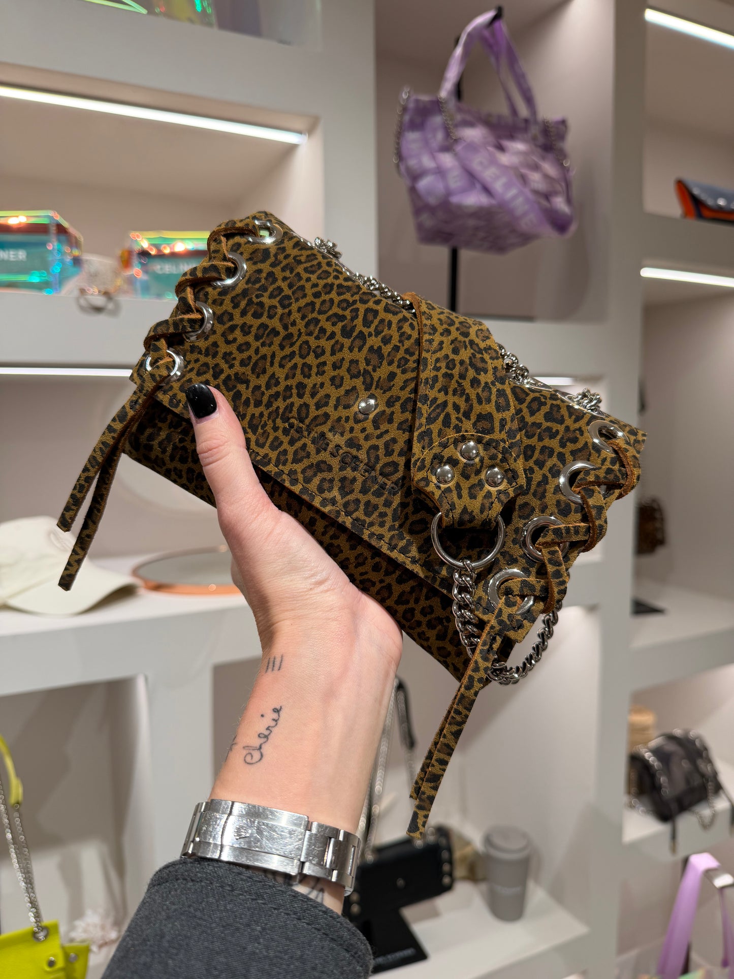 SAC MINI DJANGO LACE UP LEO