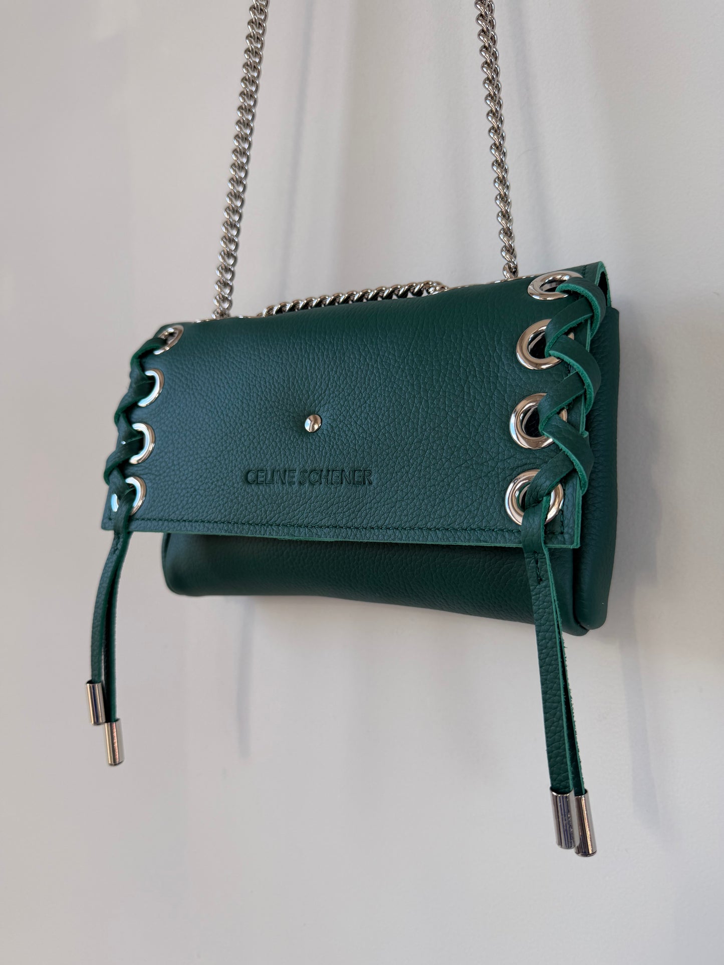 SAC MINI DJANGO LACE UP VERT EMERAUDE