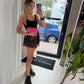 SAC MINI DJANGO LACE UP ROSE